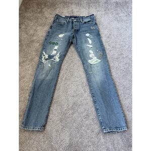 Distressed Light Blue Men's Jeans